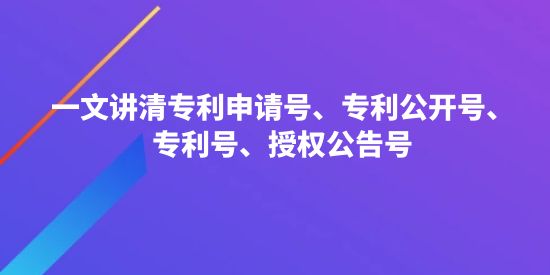 專利公開號(hào)和授權(quán)號(hào)一樣嗎？一文講清專利申請(qǐng)?zhí)?、專利公開號(hào)、專利號(hào)、授權(quán)公告號(hào)